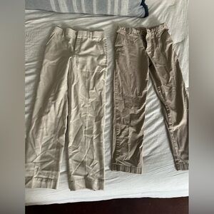 Lot of 2 boys dress or uniform khaki pants